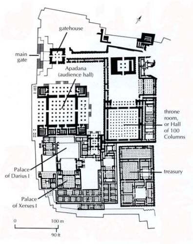 Plan from Persepolis - image taken from University of Washington